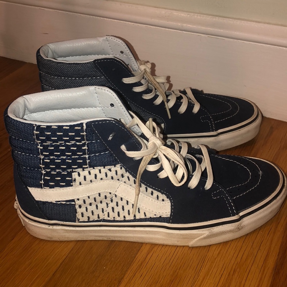 High top patterned vans